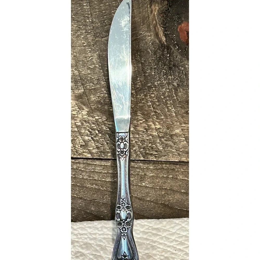 Stanley Roberts PRECIOUS ROSE Rogers Stainless Flatware Korea Dinner Knife